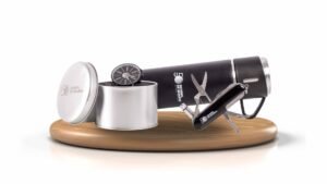 kit de bienvenida y merchandising