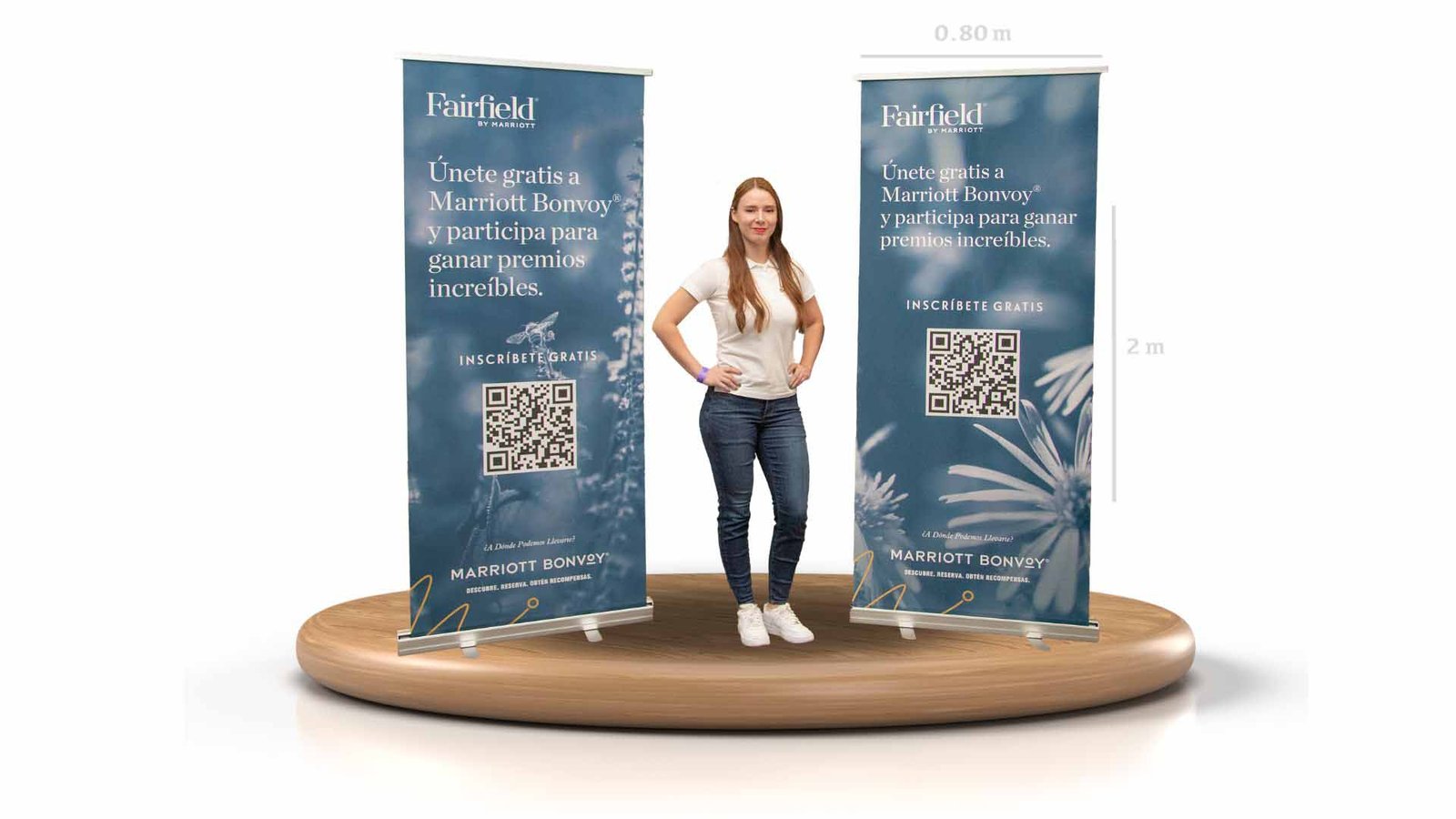 banner roll up y displays para lobby